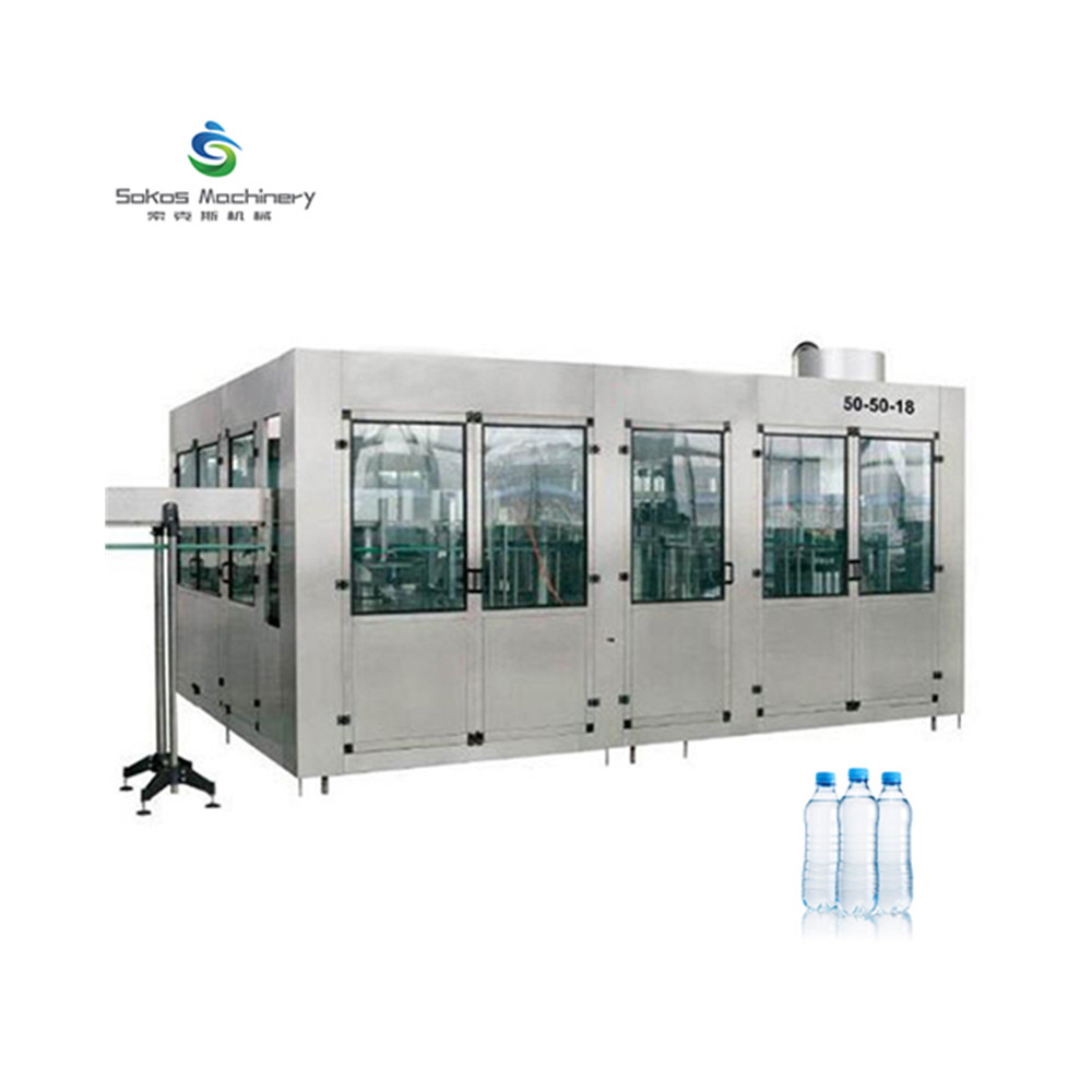 Sokos Full Automatic Complete PET Bottle Pure/ Mineral Water Filling Production Machine / Line / Equipment